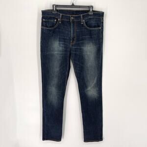 Levi's 511 Straight Leg Stretch Dark Wash Denim Jeans Men's Sz 36x35 Blue